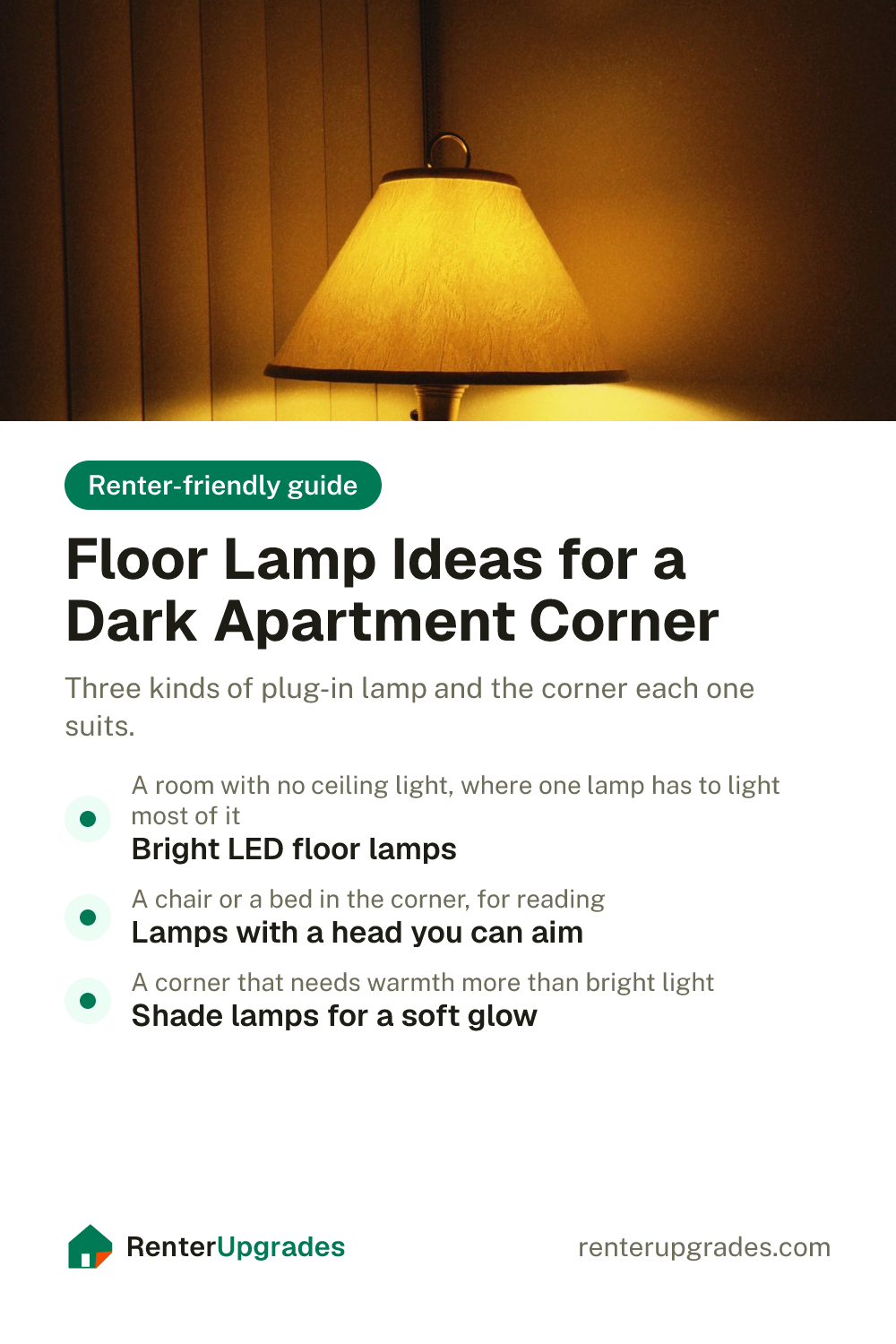 Floor Lamp Ideas for a Dark Apartment Corner