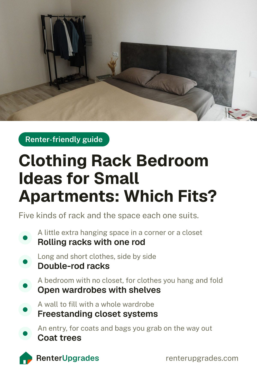 Clothing Rack Bedroom Ideas for Small Apartments: Which Fits?