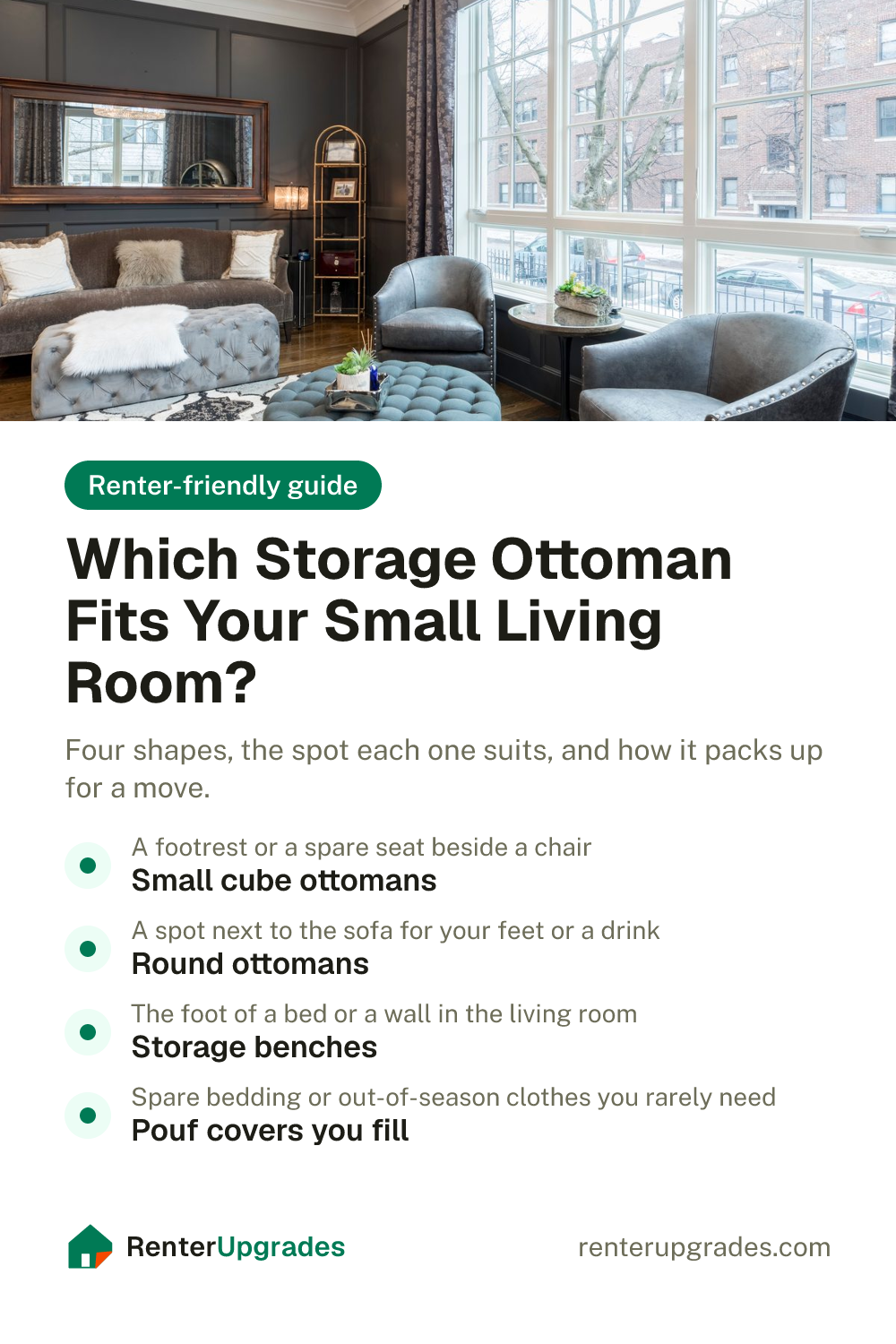 Which Storage Ottoman Fits Your Small Living Room?