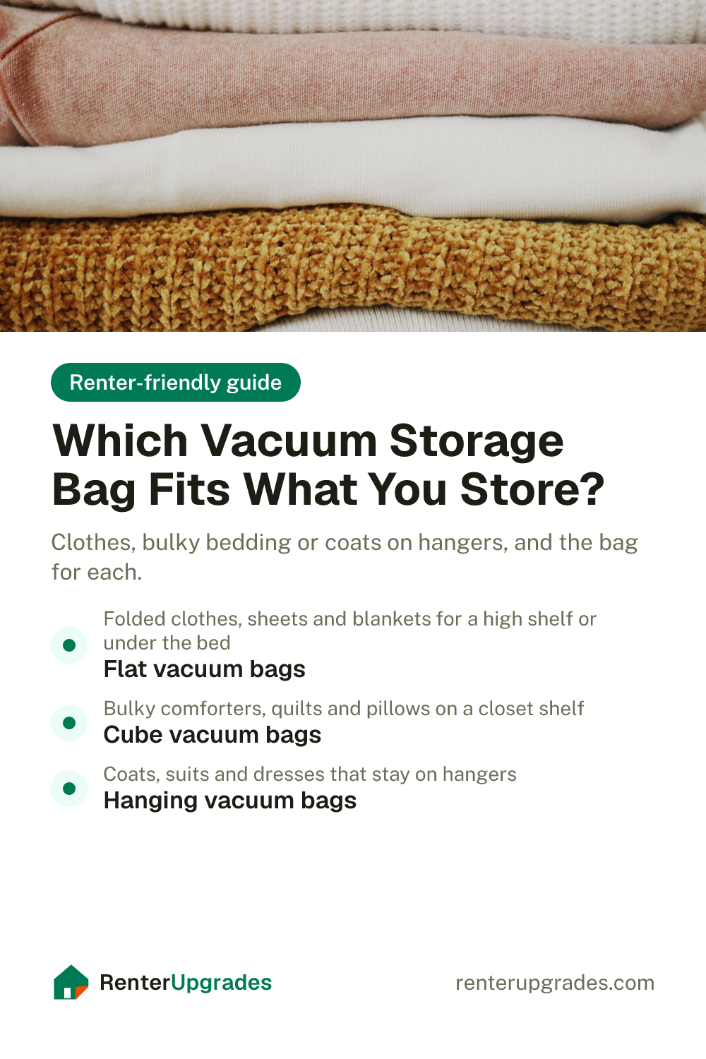 Which Vacuum Storage Bag Fits What You Store?